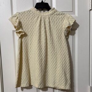 Cream Textured Women's Top